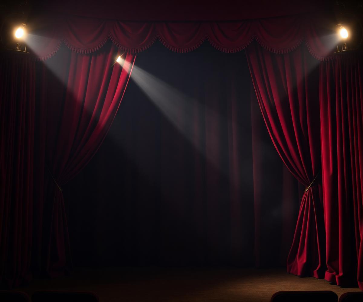 Theatre stage with spotlight